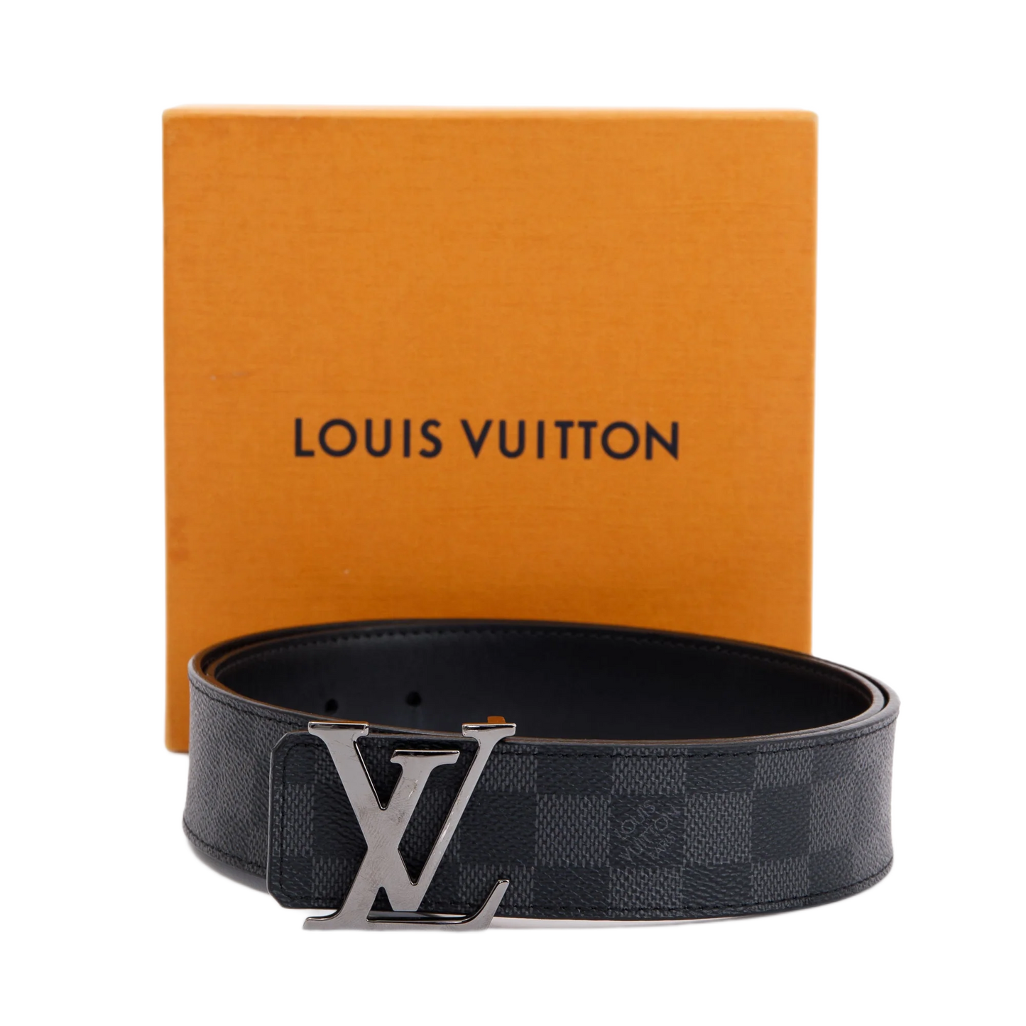 Designer-Inspired Monogram Belt with Iconic Metal Buckle