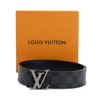 Designer-Inspired Monogram Belt with Iconic Metal Buckle