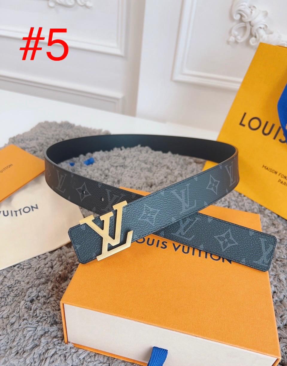 Designer-Inspired Monogram Belt with Iconic Metal Buckle