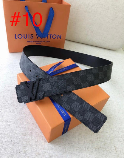 Designer-Inspired Monogram Belt with Iconic Metal Buckle