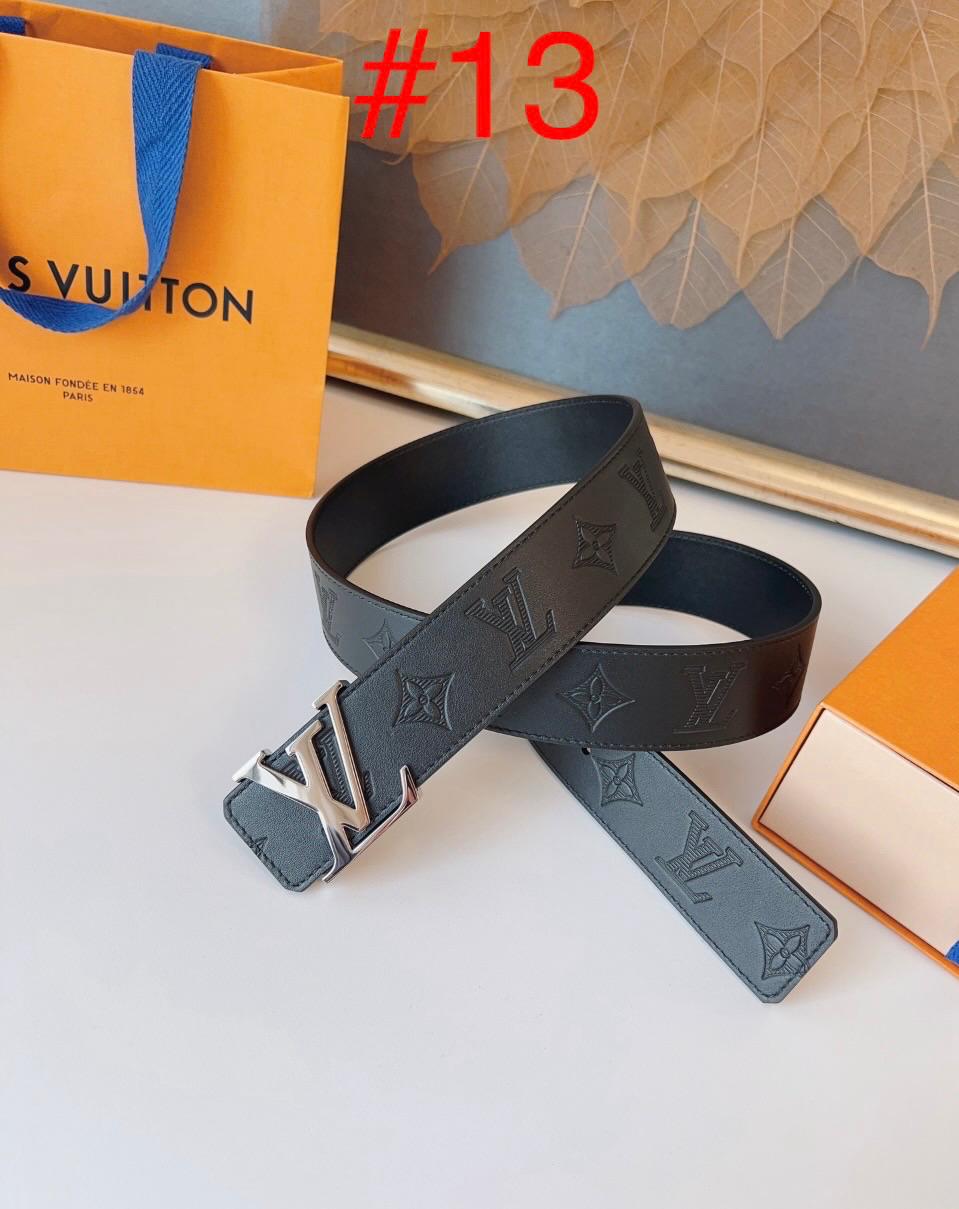 Designer-Inspired Monogram Belt with Iconic Metal Buckle