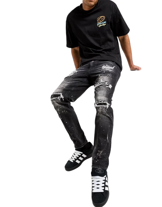 Distressed Denim Jeans