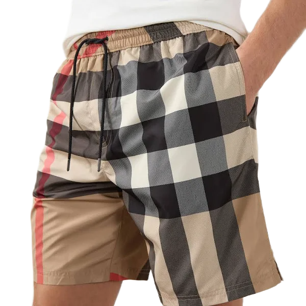 Checkered Swim Shorts